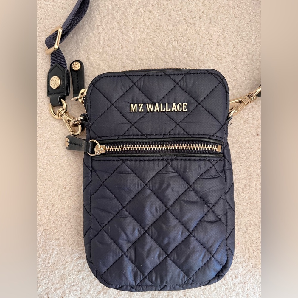 MZ Wallace micro Crosby in navy blue called Dawn